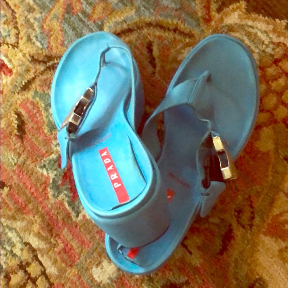 Blue Prada sandals